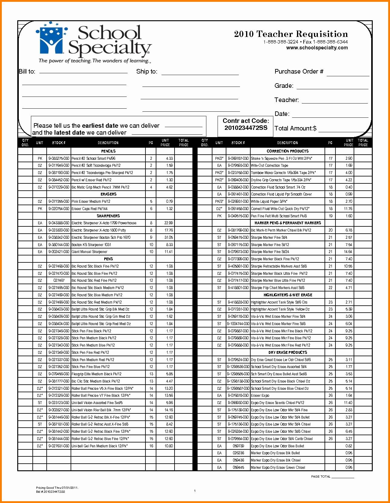 Construction Punch List Template