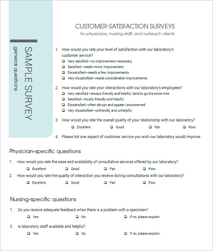 Customer Satisfaction Survey Template Word Emmamcintyrephotography