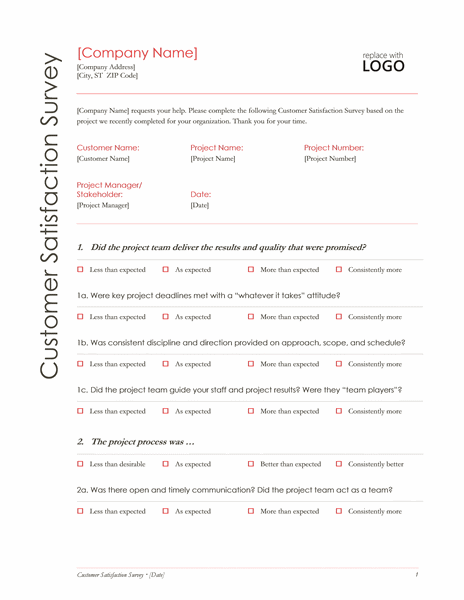 satisfaction survey template word   Into.anysearch.co
