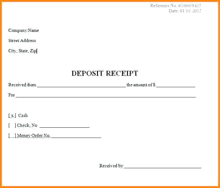 Deposit Receipt Template   20+ Free Word, Excel, PDF Format 