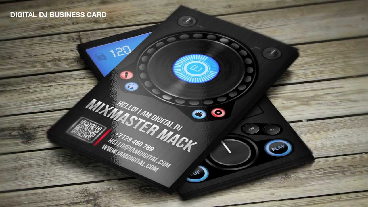 Design4DJ   DJ Business Cards Templates   YouTube