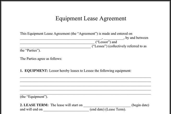 simple equipment rental agreement template free sample equipment 