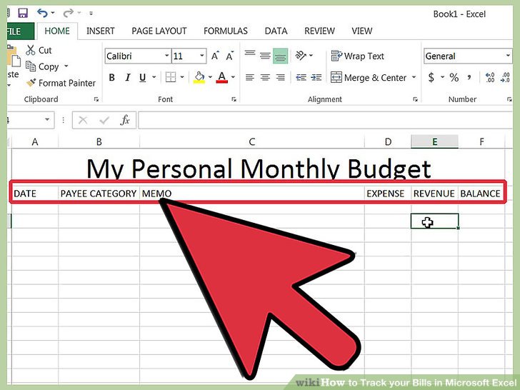 How to Track your Bills in Microsoft Excel: 13 Steps