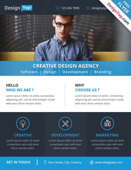 free business flyer templates download corporate business agency 