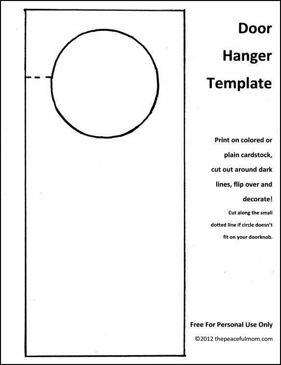 Free Door Hanger Templates Emmamcintyrephotography