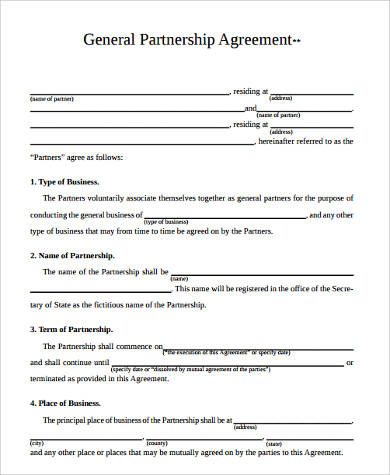 general partnership agreement template general partnership 
