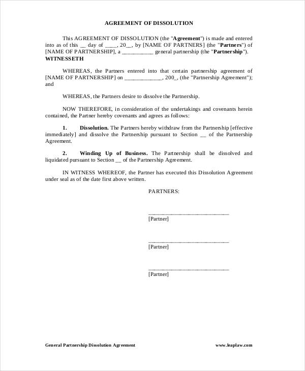 General Partnership Agreement   9+ Free PDF, Word Documents 