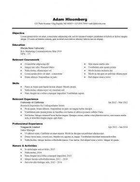 Resume For Internship: 998 Samples + 15 Templates + How to Write