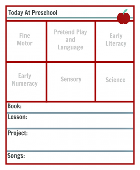 Preschool Lesson Planning Template   Free Printables | Pinterest 