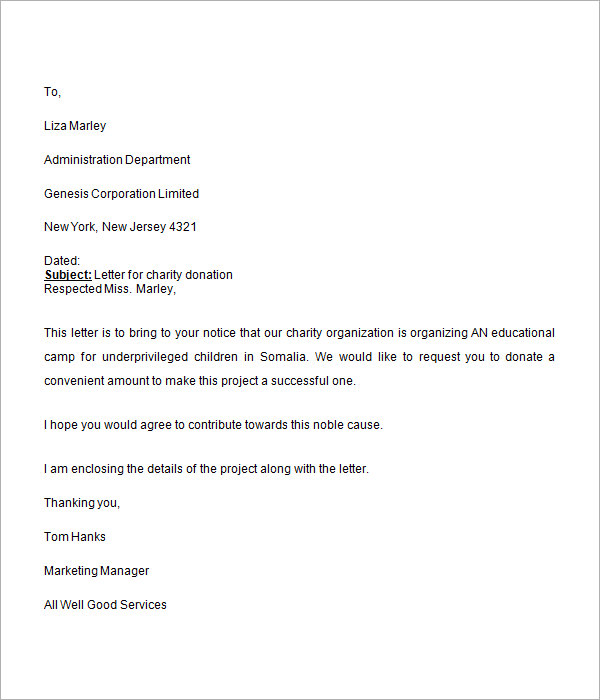 donation request letter template donation request letter 8 free 