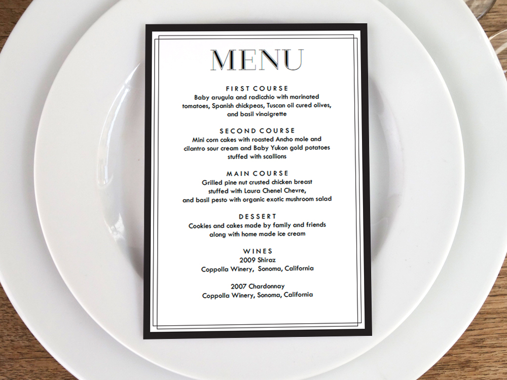 How To Make A Menu Card