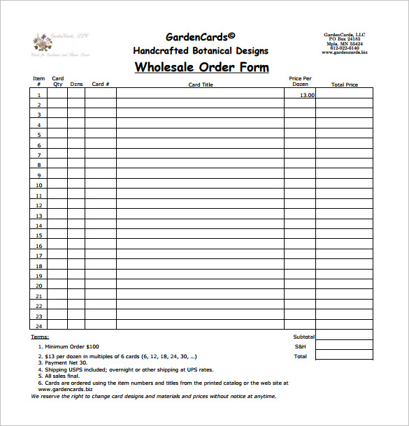 order form template pages   Mini.mfagency.co