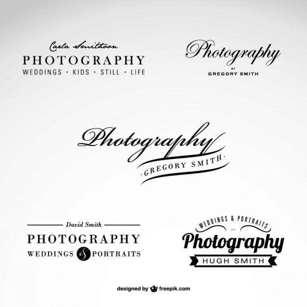 Photography business logo set Vector | Free Download