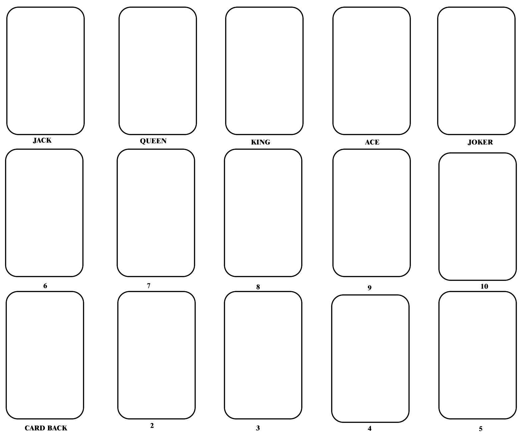 Blank Playing Card Template | One day | Pinterest