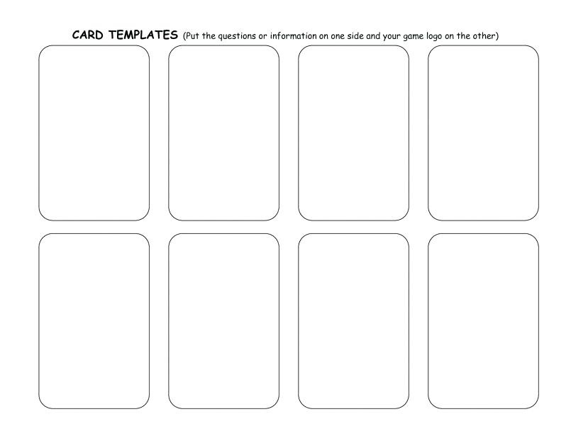 Deck Of Card Template