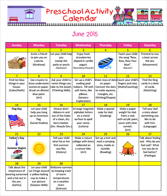 preschool calendar templates   Mini.mfagency.co