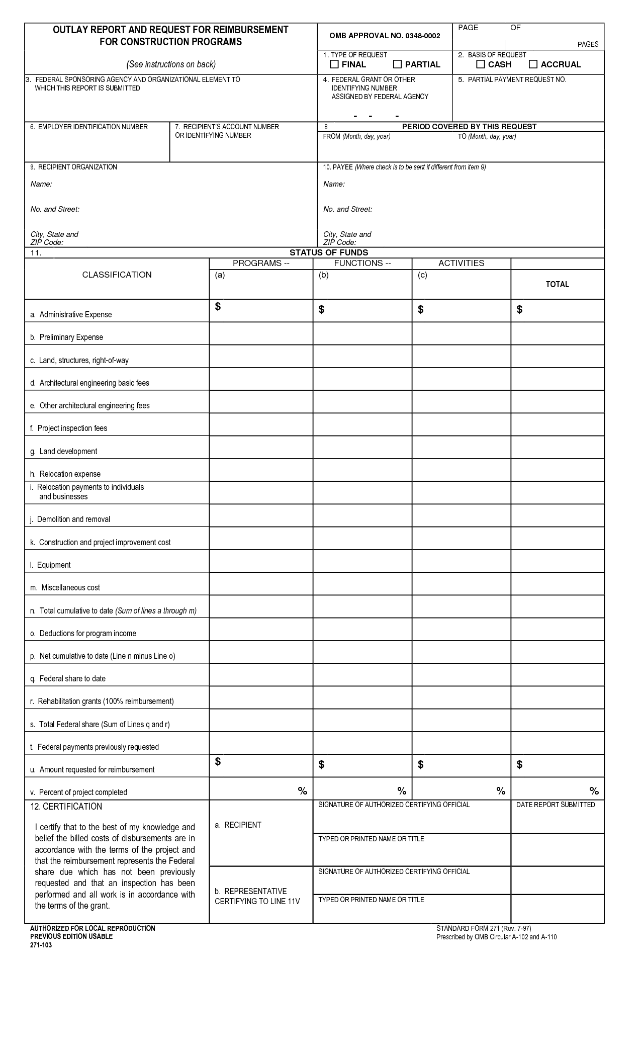 Printable Construction Estimate Template