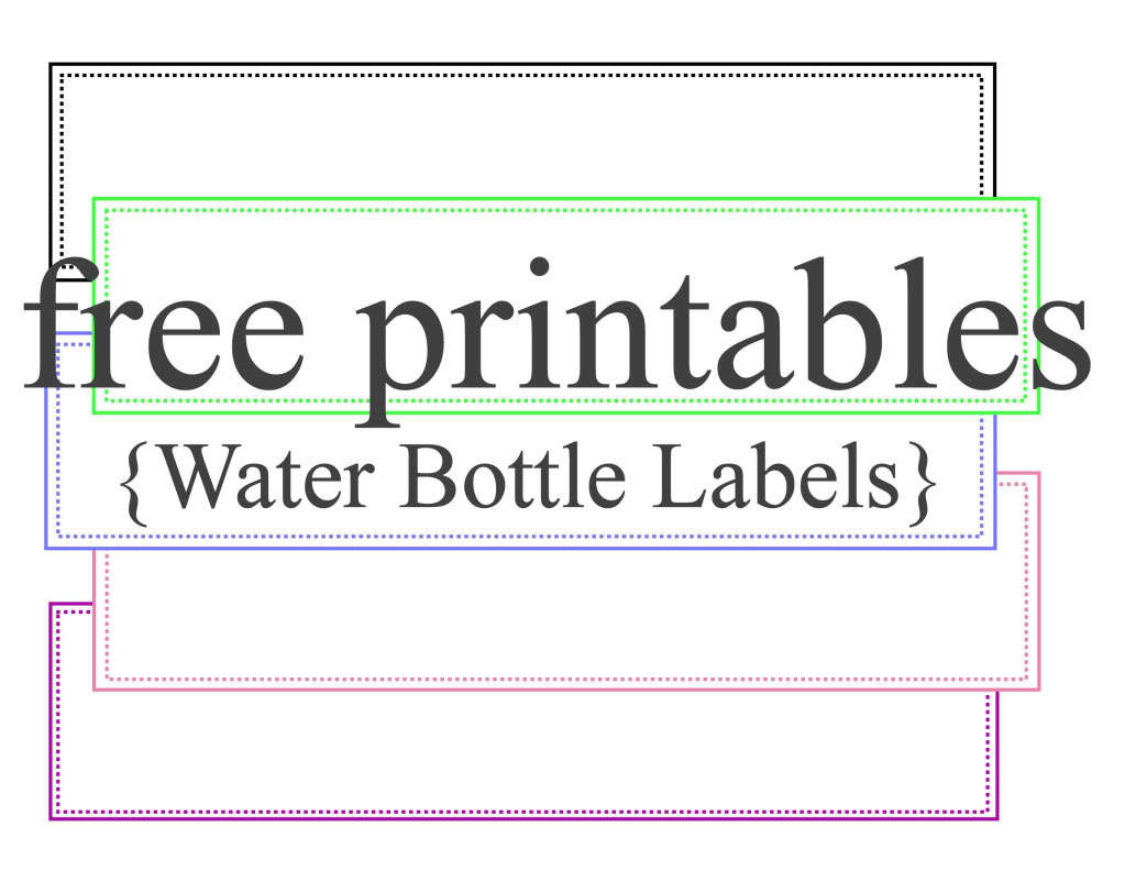 Printable Water Bottle Labels