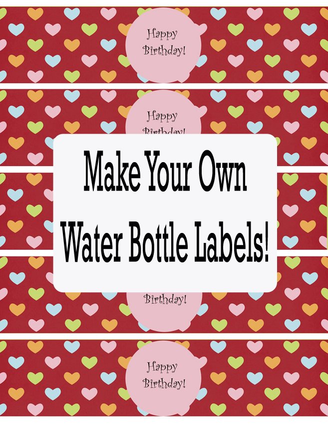 Printable Water Bottle Label Template