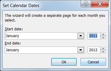 Change the dates on a calendar in Publisher   Publisher