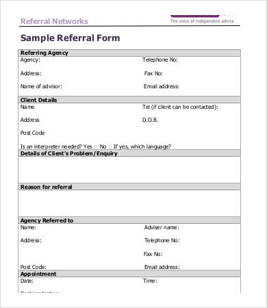 patient referral form template referral forms templates 