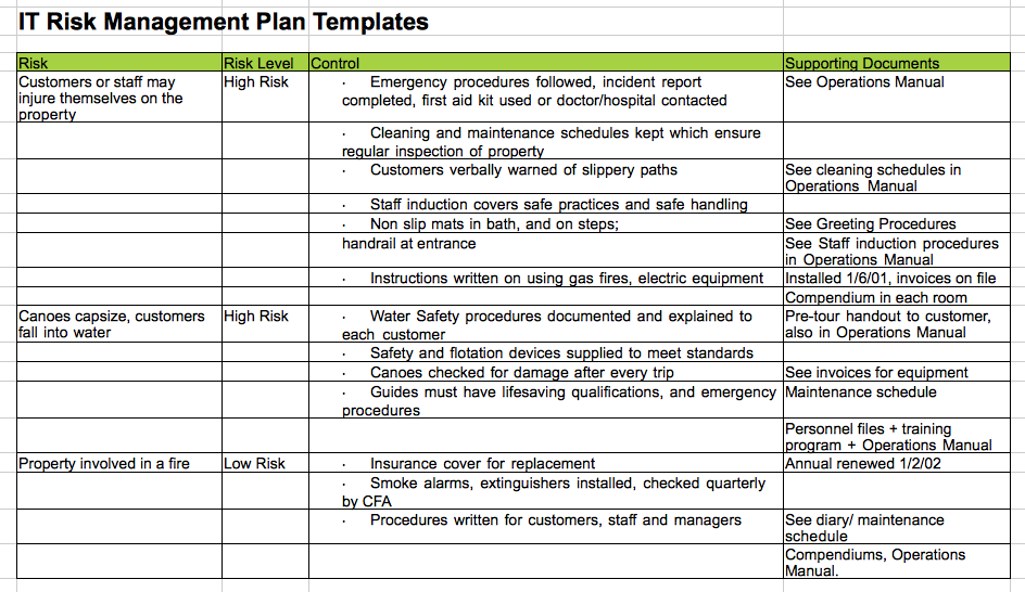 Risk Management Plan Example Emmamcintyrephotography