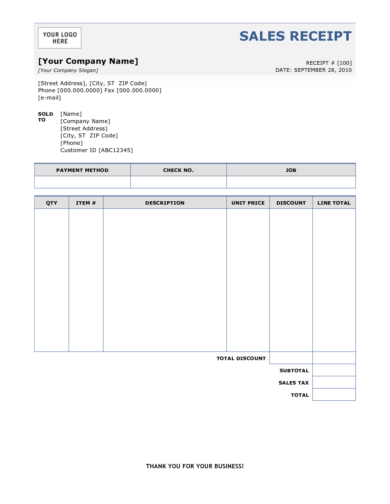 Sale Receipt Forms emmamcintyrephotography com