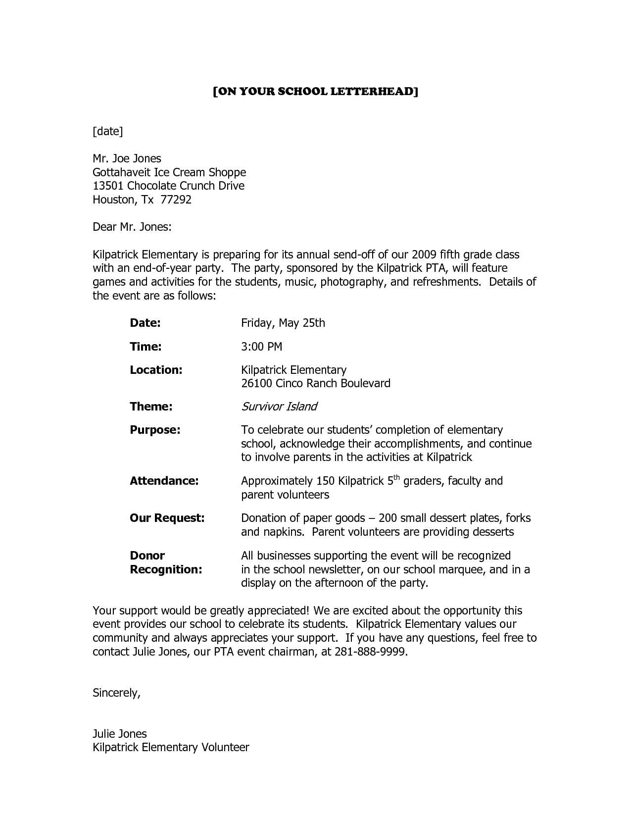 Sample Donation Request Letter For School Nice Writing Letter Of 