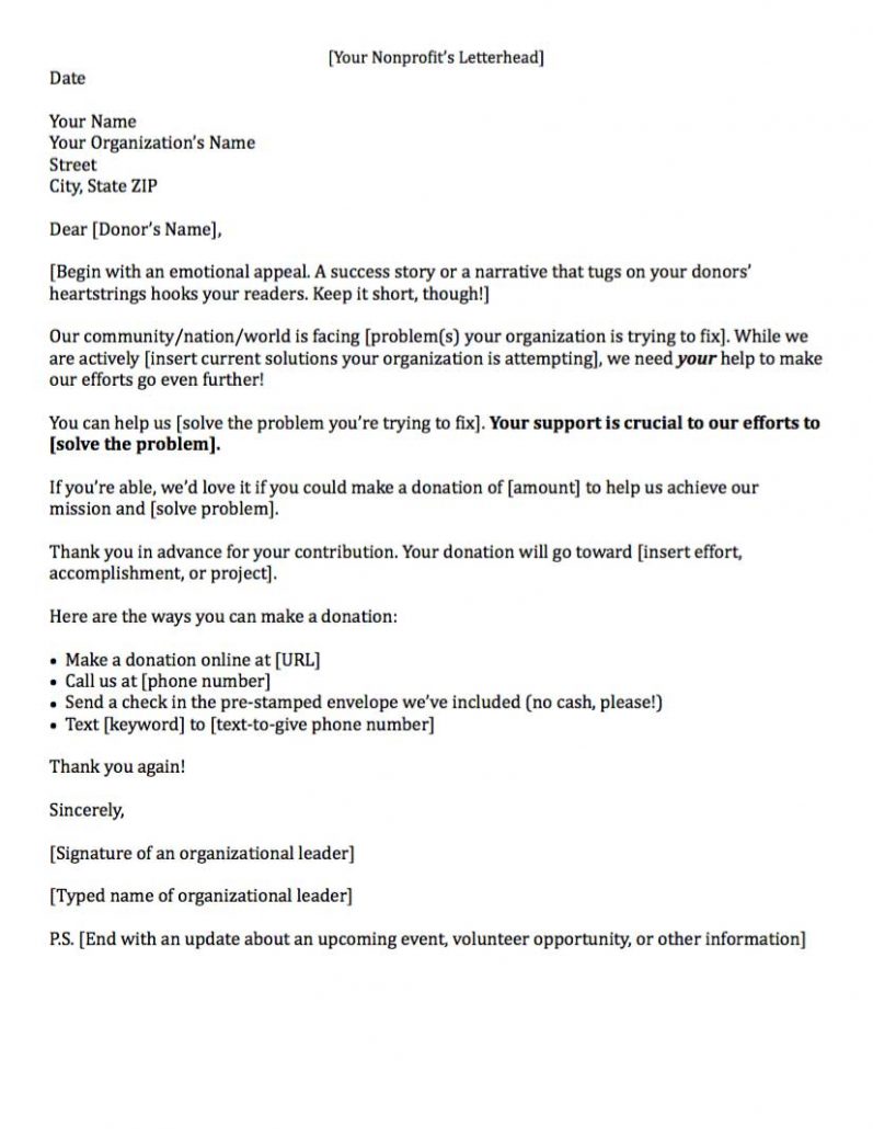 Political Fundraising Letter Template