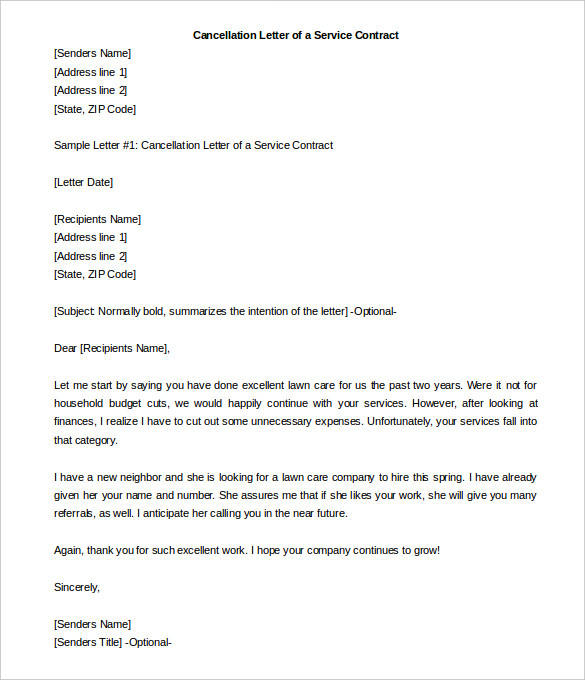 20+ Contract Termination Letter Templates   PDF, DOC | Free 