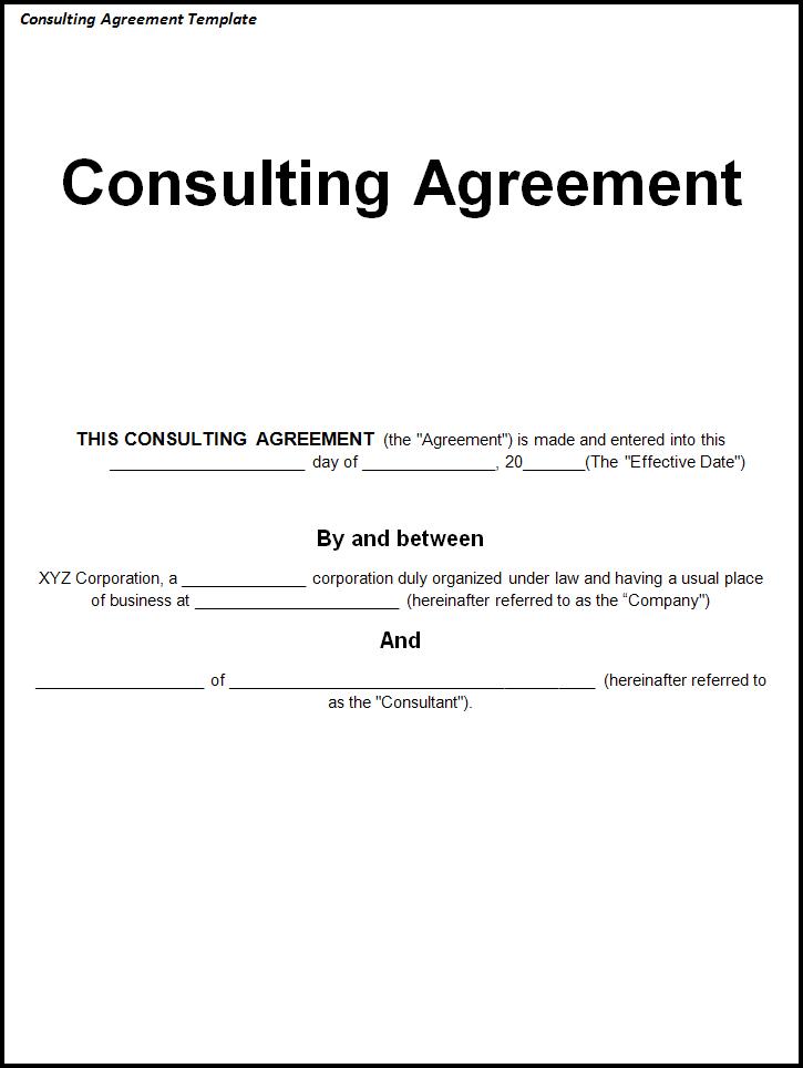  Simple Consulting Agreement Template Emmamcintyrephotography