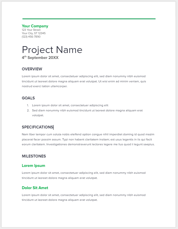 15 Simple Project Proposal Templates Pdf Word Apple Pages Google Docs