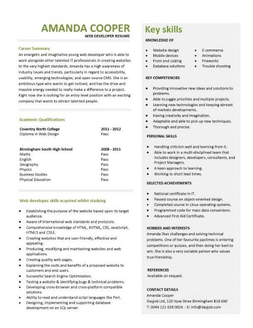 web design resume templates   Mini.mfagency.co