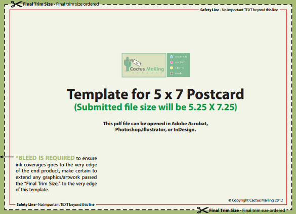 5×7 Postcard Template | beneficialholdings.info