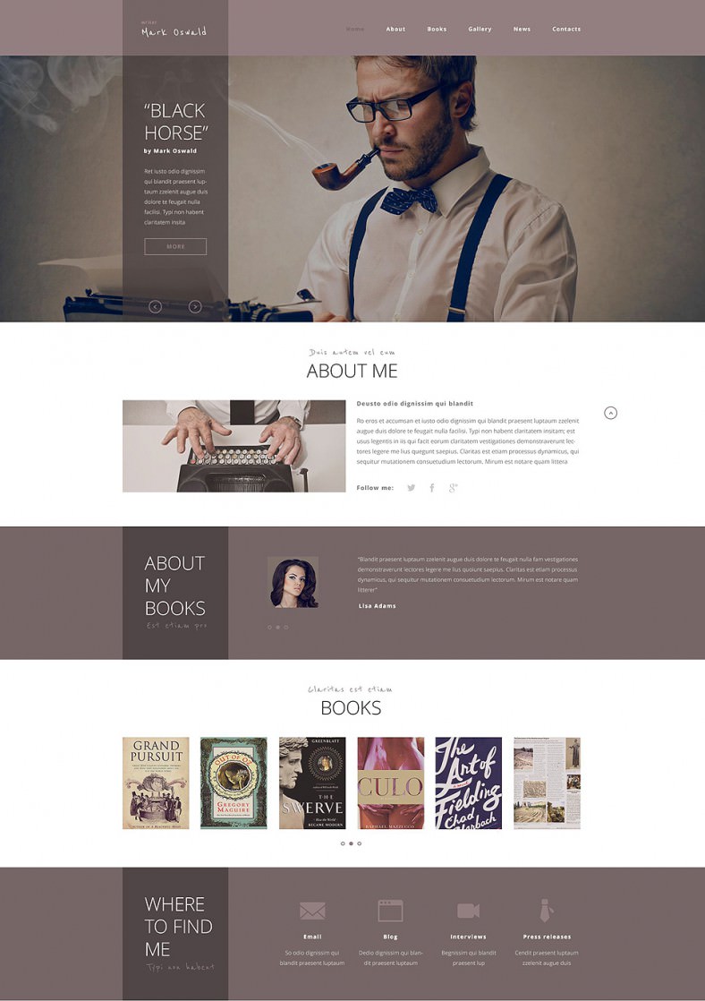 12+ Most Useful Author Website Themes & Templates | Free & Premium 