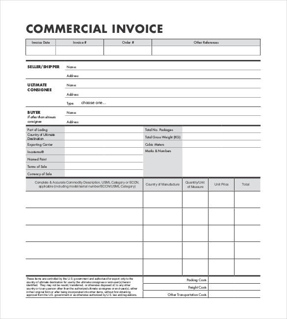Free FedEx Commercial Invoice Template | Excel | PDF | Word (.doc)