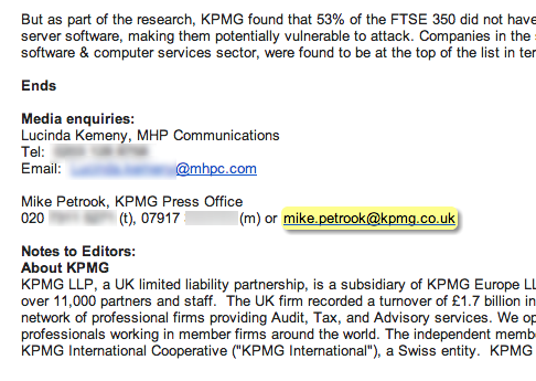 KPMG found leaking data, as accuses other companies of doing the same