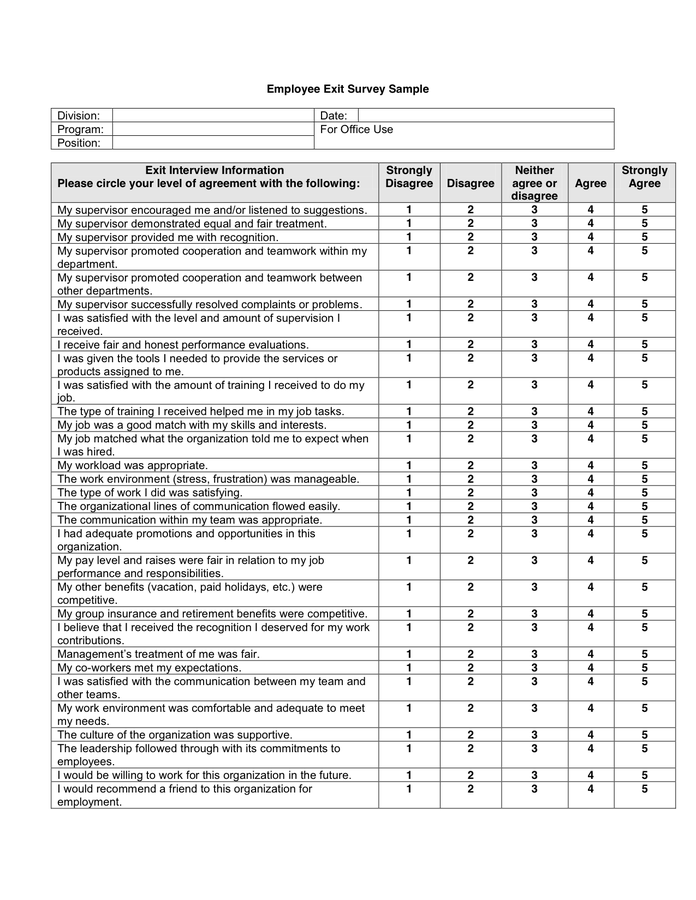 satisfaction survey templates