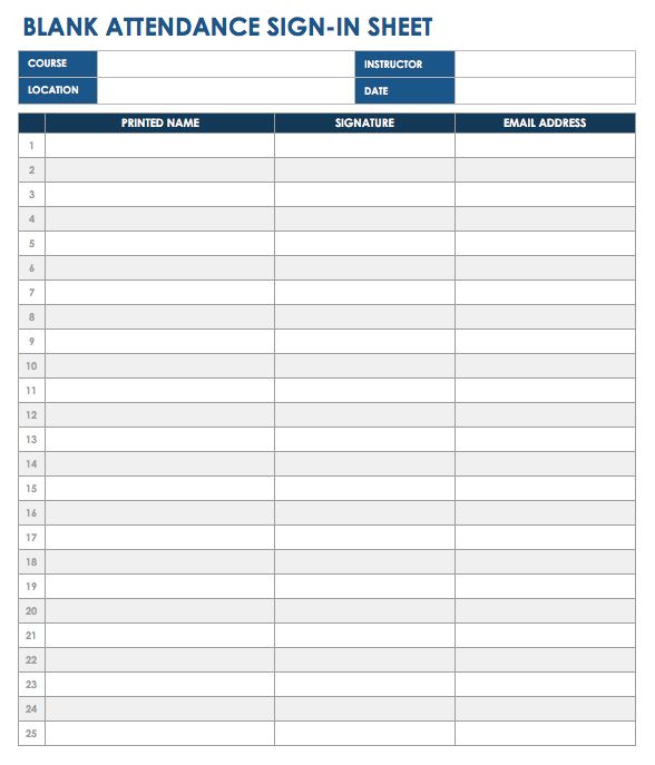 Security Sign In Sheets 40 Sign Up Sheet Sign In Sheet Templates 