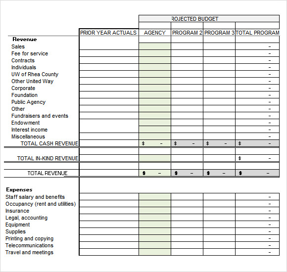 sample budget template for nonprofit   Manqal.hellenes.co