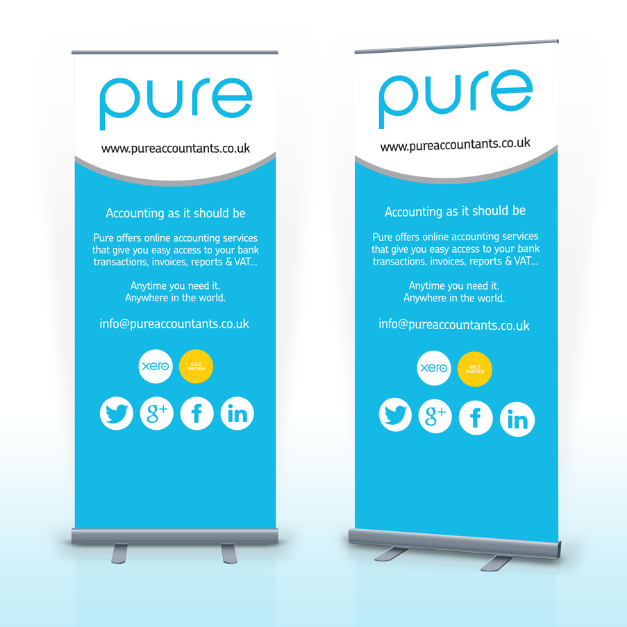 Pop Up Banner Woodbridge Pure Accountants   KeaKreative Graphic Design