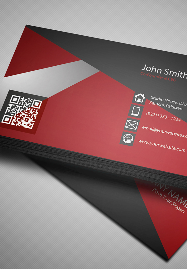 Free Creative Red Business Card PSD Template | Freebies | Graphic 