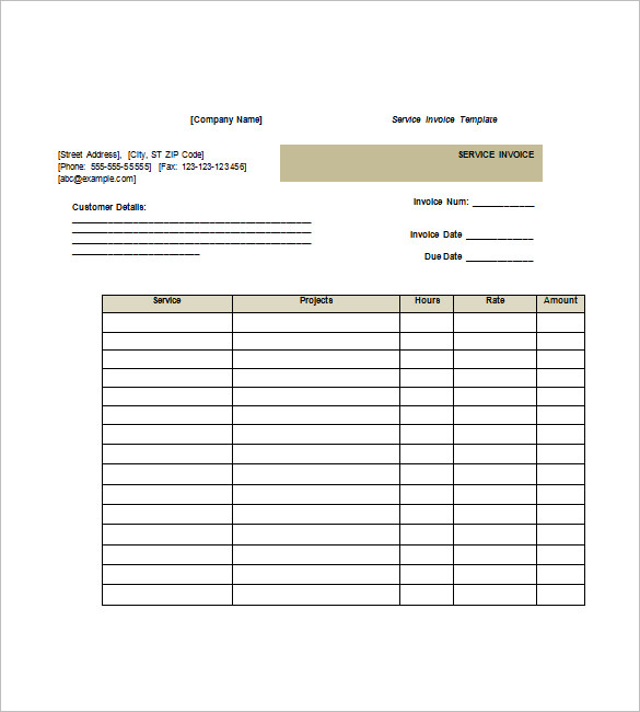 sample service invoice template sample invoice template legal form 