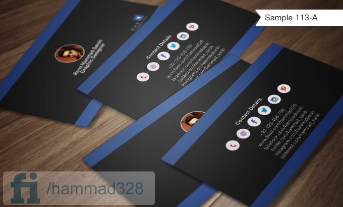 Make social media business cards by Hammad328