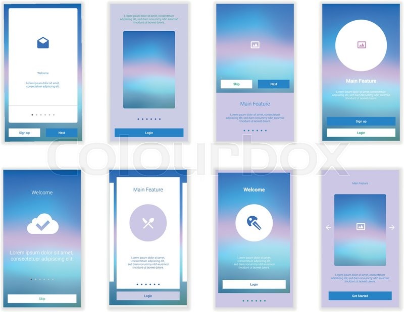 Mobile Screens User Interface Kit. Modern user interface UX, UI 