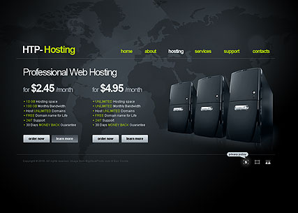 Web Hosting flash website template | Best Website Templates