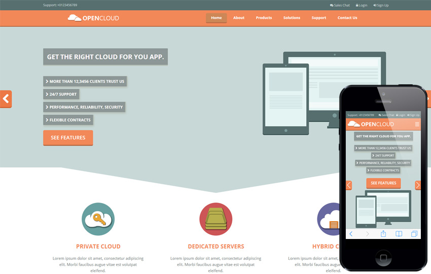 Open Cloud a Web Hosting Flat Bootstrap Responsive Web Template by 