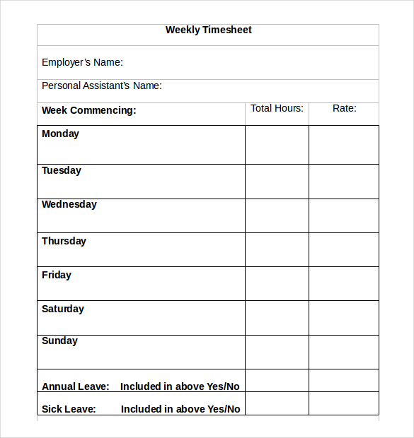 Timesheet Template Free | beneficialholdings.info