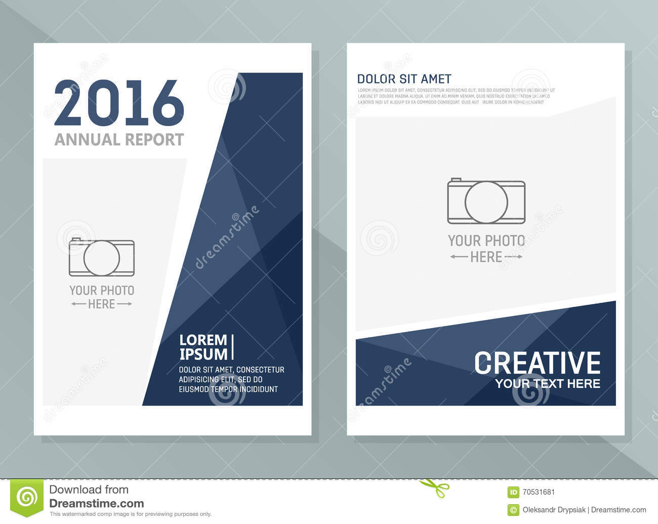 Vector annual report design templates. Business brochure, flyer 