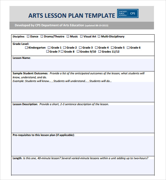 8+ Art Lesson Plans | Sample Templates